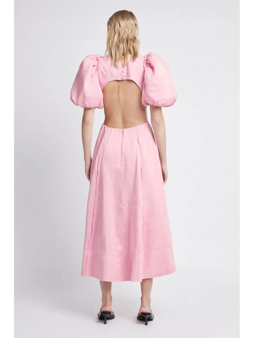 Aje Serendipity Cut Out Dress Pink Musk Size AU 8  for rent on The Volte - main image