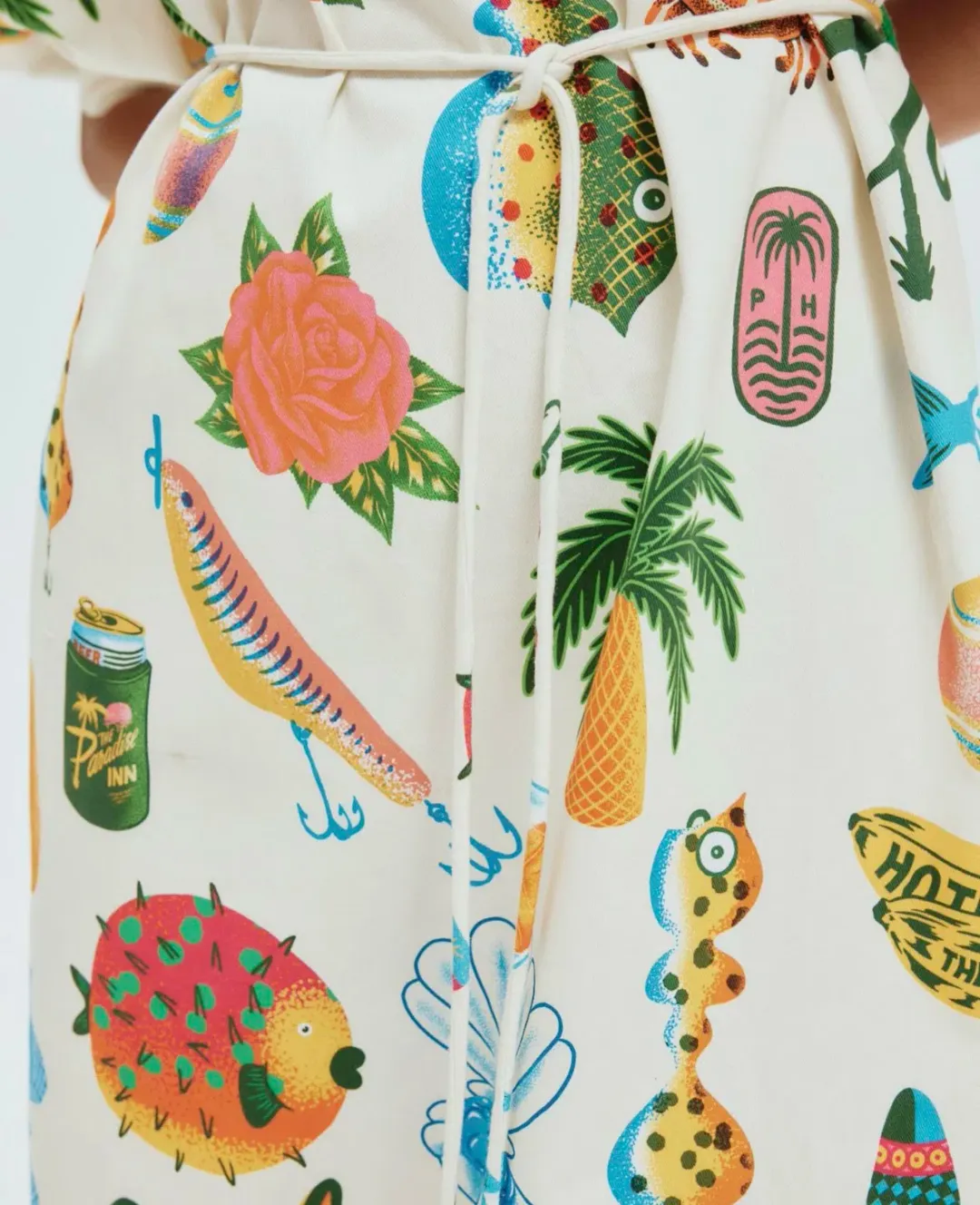 Alemais Samaki Puff Sleeve Midi Dress in Multi Size AU 16 for rent on The Volte - main image