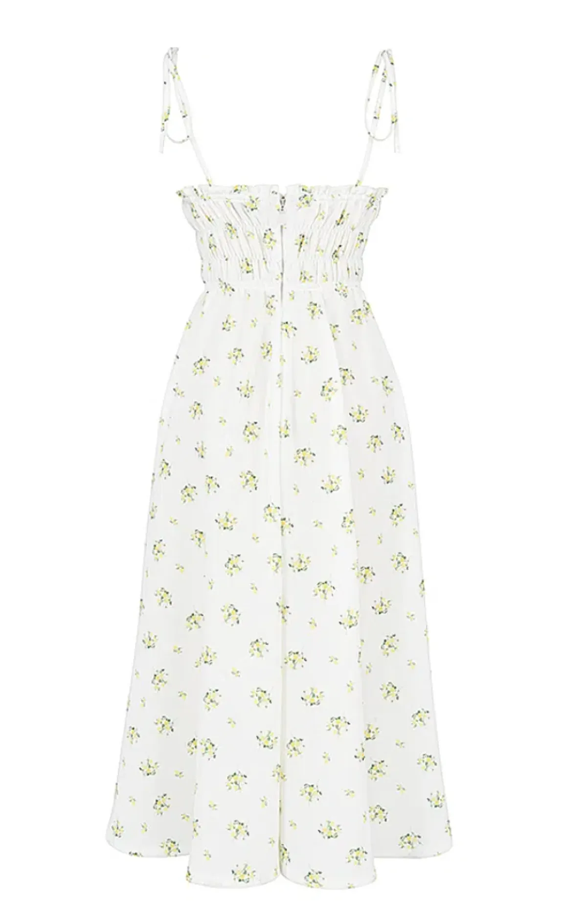 House of CB Christabel Midi Dress Ivory with Yellow & Green Floral Size M / AU 10 - Image 10