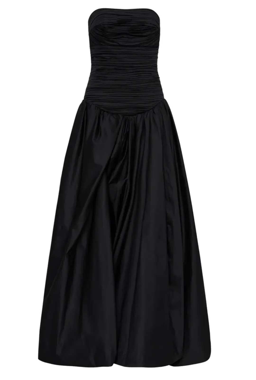Aje  Violette Bubble Hem Maxi Dress Black Size 10 for rent on The Volte - main image