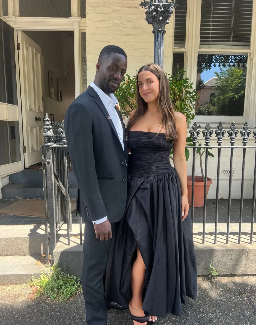 Aje  Violette Bubble Hem Maxi Dress Black Size 10 for rent on The Volte - main image