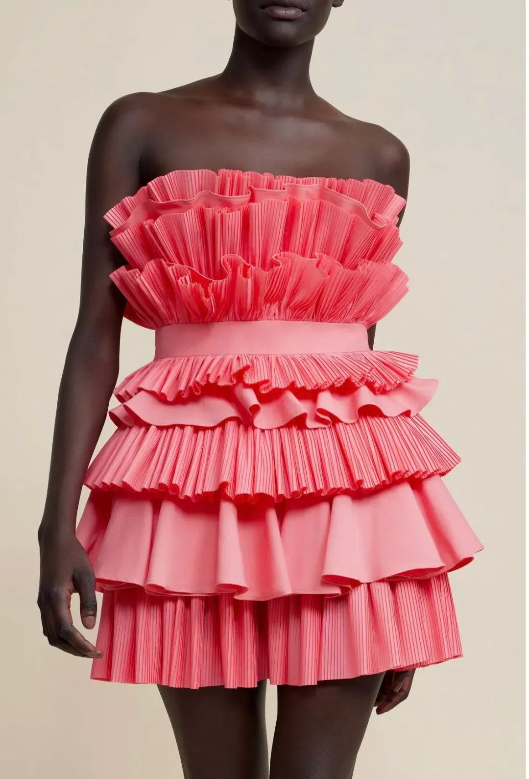 Acler Elsher Mini Dress Rouge Size 12 for rent on The Volte - main image