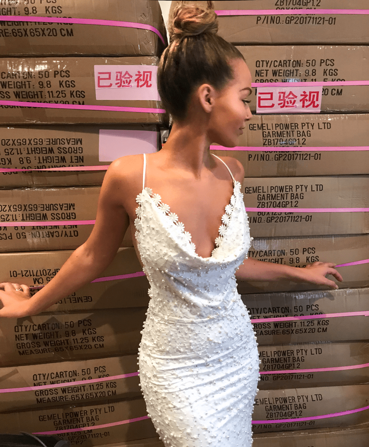 GEMELI POWER PETITES PIERRES WHITE GOWN SIZE 10 - Image 4