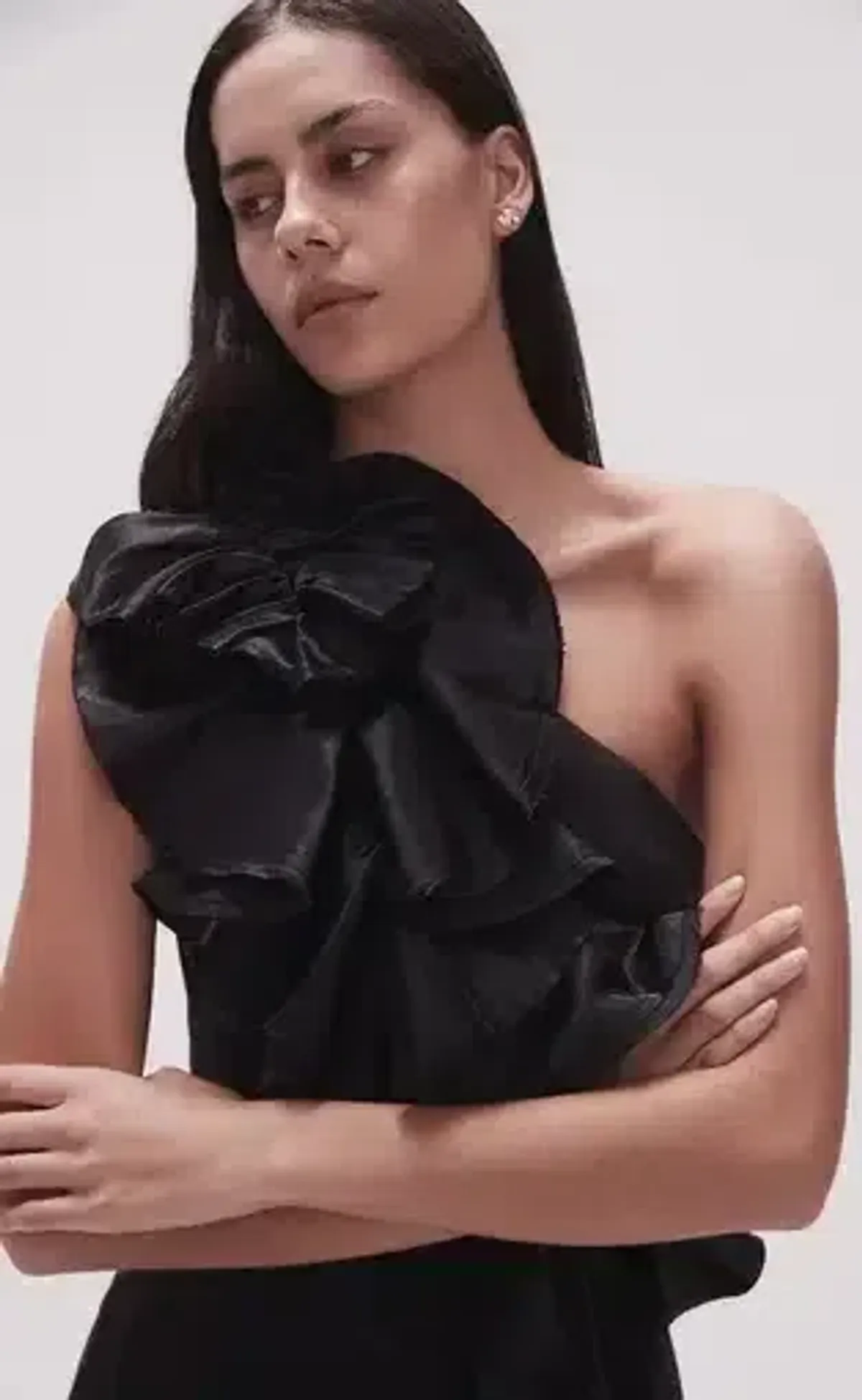 Aje Adelia Ruffle Midi Dress Black Size 10 - Image 2