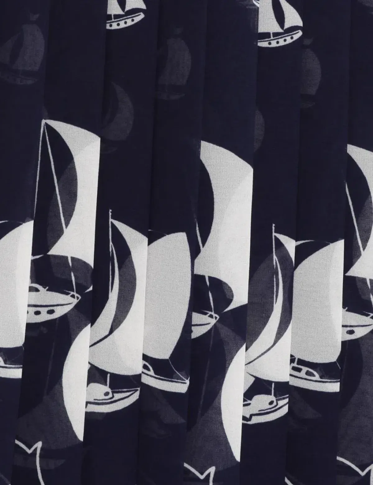  Zimmermann Pleated Tie Neck Midi Dress Moonlight Sailboats Size 0P / AU 6  - Image 5