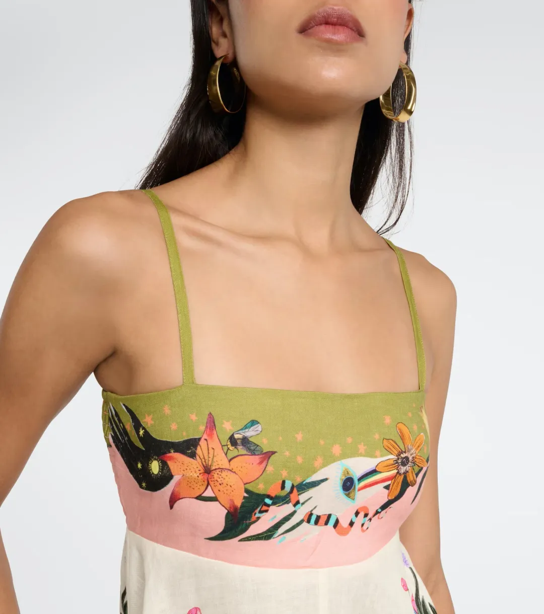 Alemais Evergreen Printed Maxi Sundress Multi Size 8 for rent on The Volte - main image