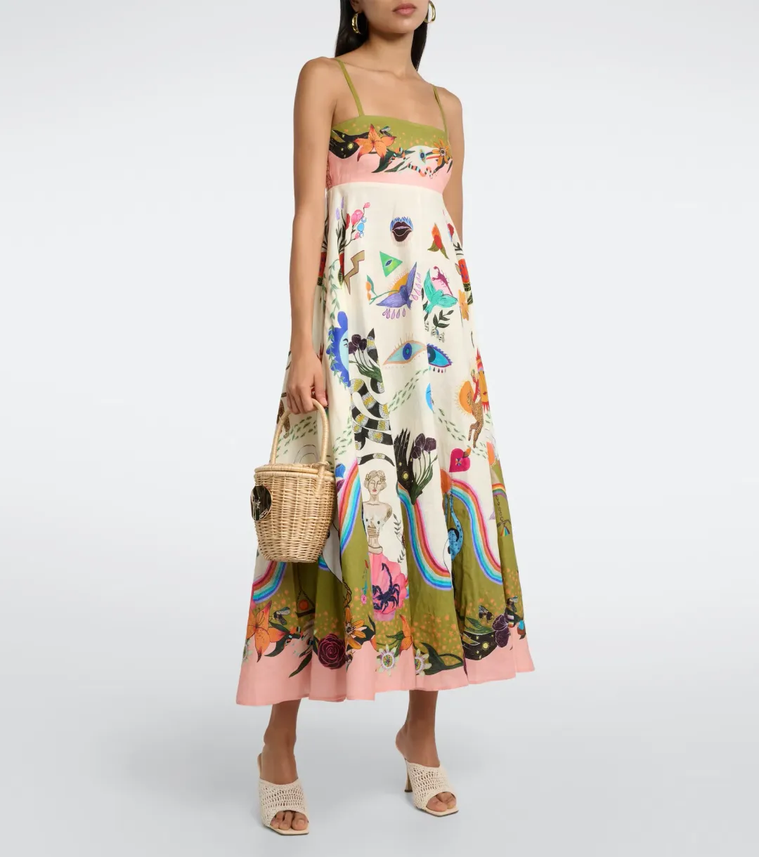 Alemais Evergreen Printed Maxi Sundress Multi Size 8 for rent on The Volte - main image