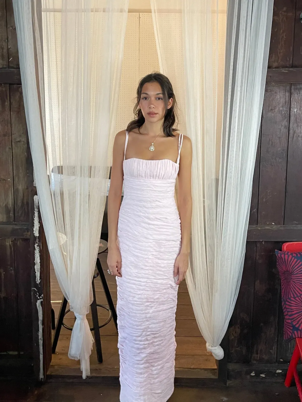 Cha Collective Chacha Maxi Dress Baby Pink Size M - Image 3