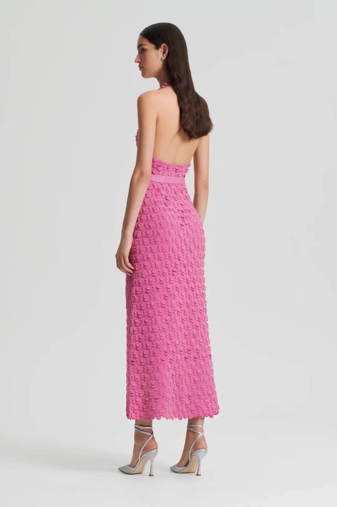 Scanlan Theodore Sparkle Halter Dress Pink Size 8 for rent on The Volte - main image