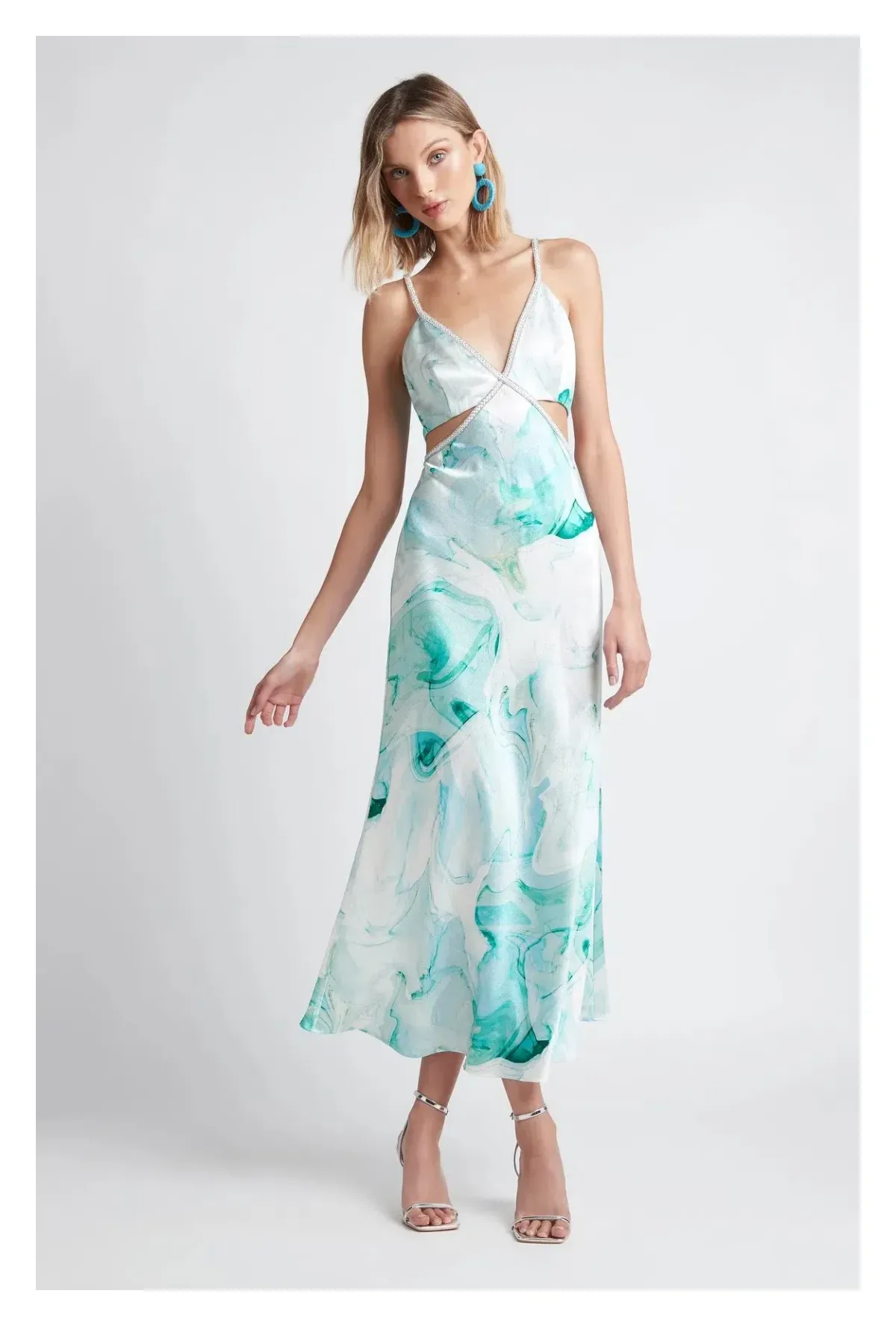 Sheike Aquatic Dress Print Size 8 - Image 1