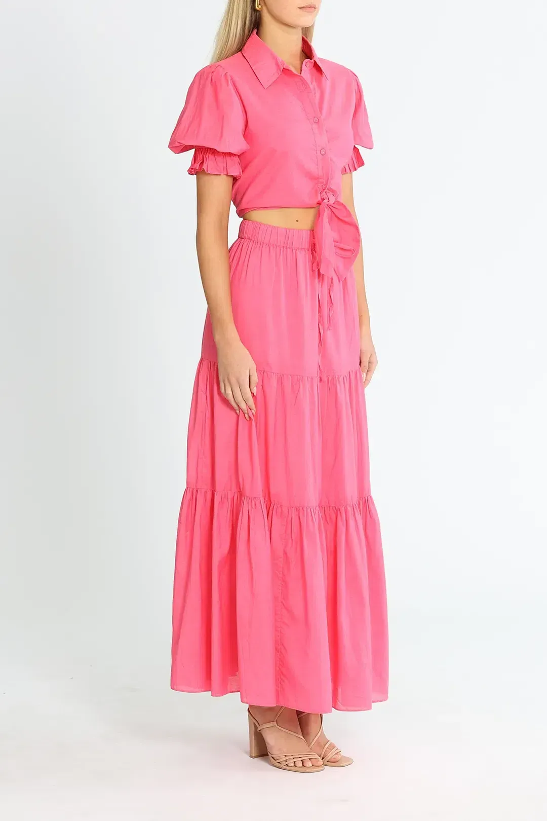 Talulah Rosa Shirt and Maxi Skirt Set Pink Size 14 for rent on The Volte - main image