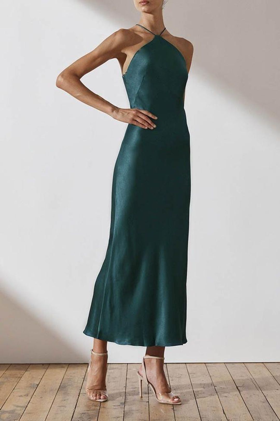 Shona Joy Giselle Bias Dress Green Size 8 for rent on The Volte - main image