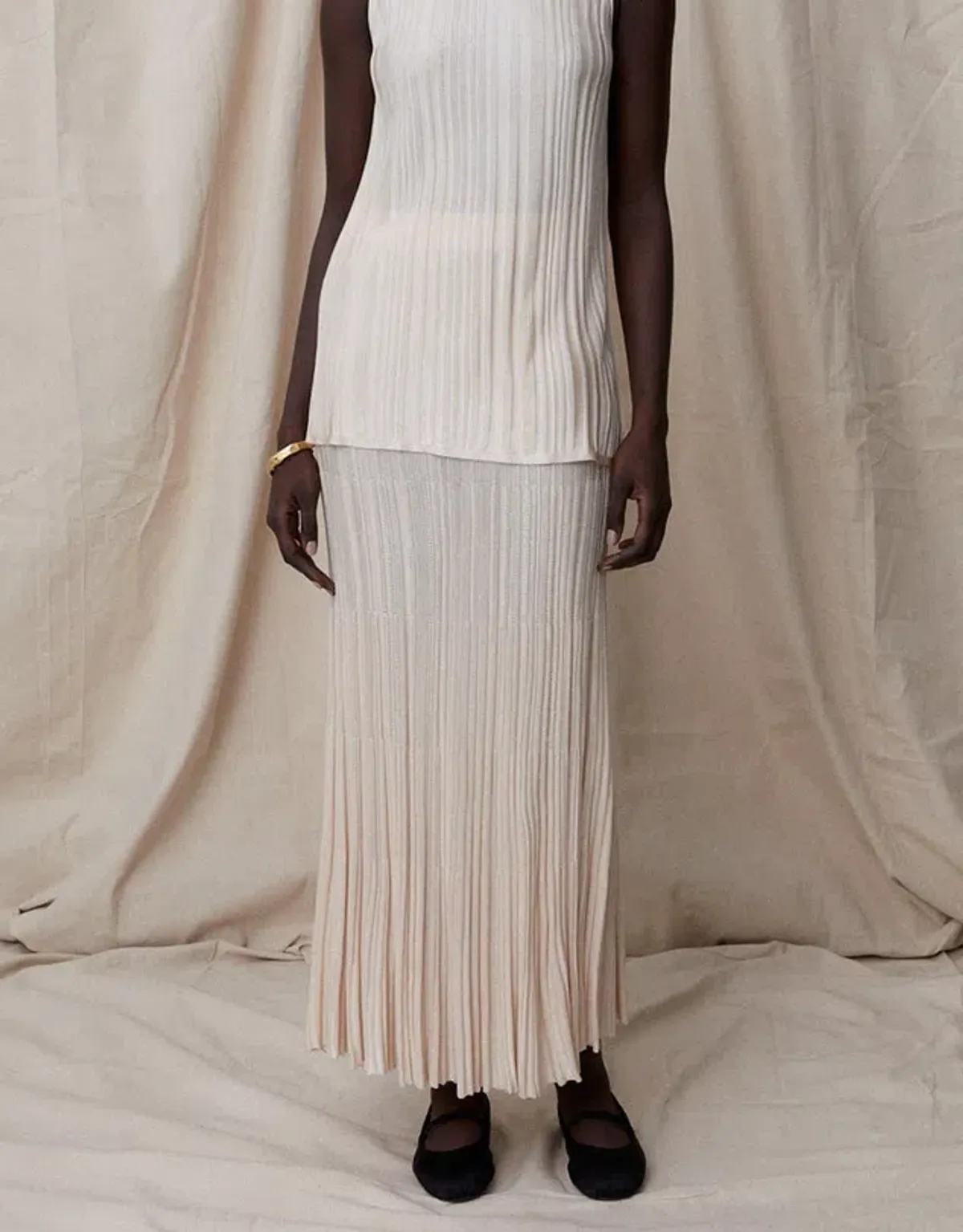 Blanca Adelina Top and Skirt Set Cream Size 8 - Image 5