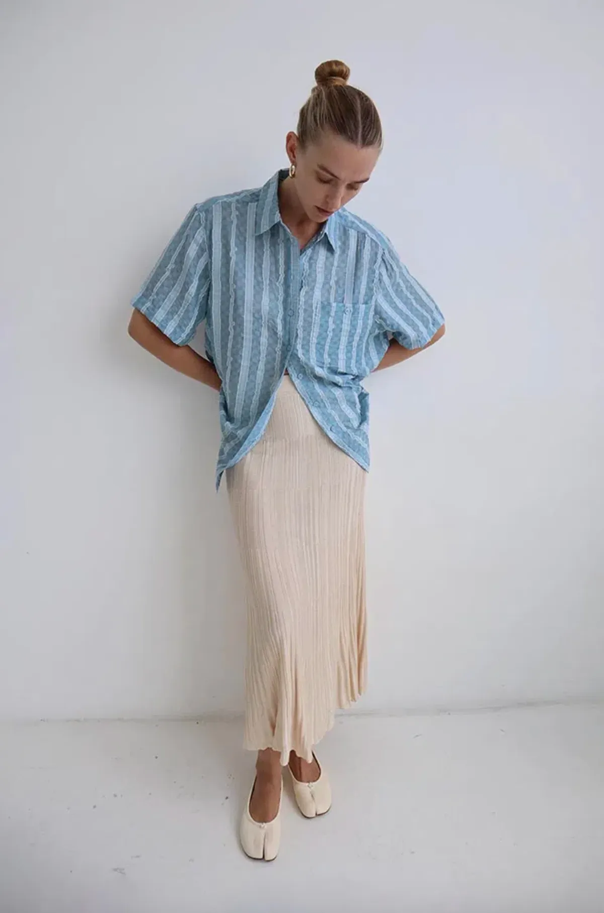 Blanca Adelina Top and Skirt Set Cream Size 8 - Image 6