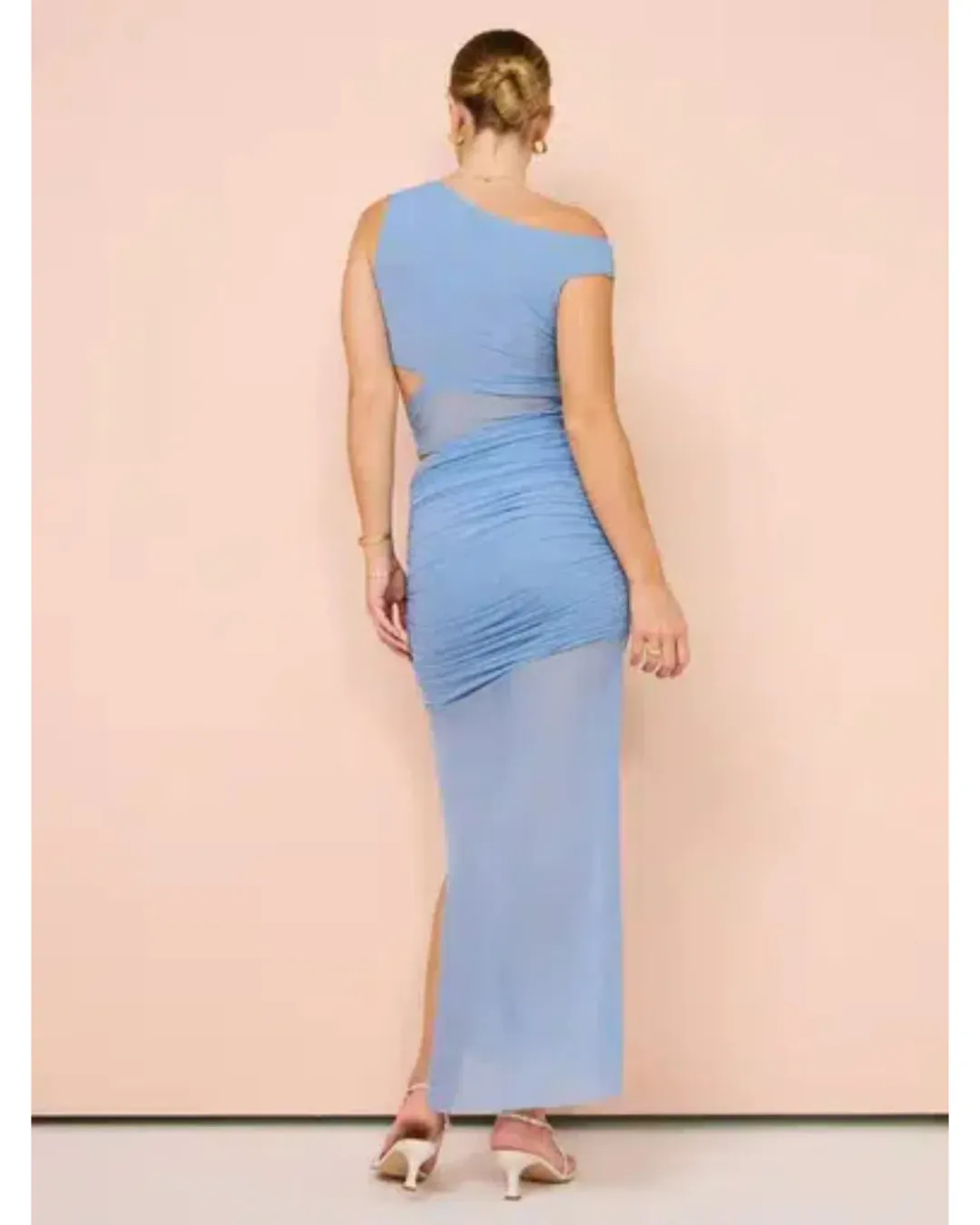 Bec & Bridge Whorl Asym Maxi Dress in Meridian Blue Size AU 6 for rent on The Volte - main image