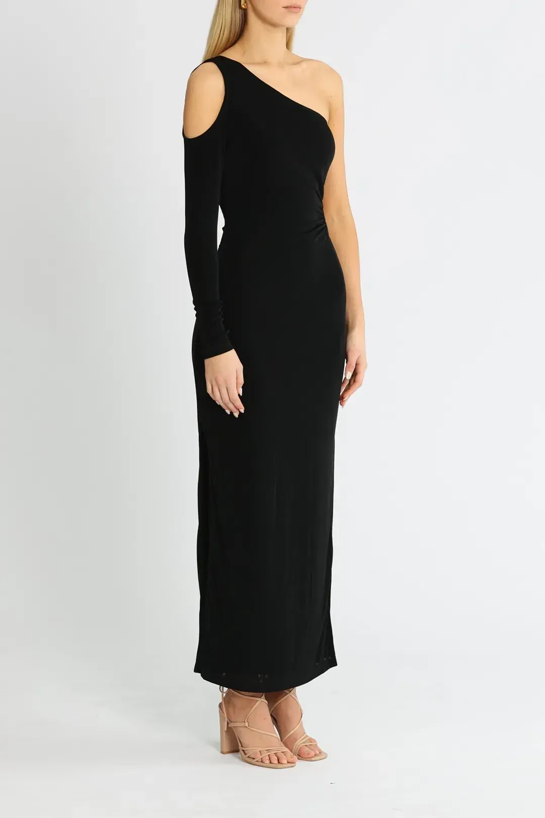 Suboo Beth One Shoulder Maxi Dress in Black Size 12 for rent on The Volte - main image