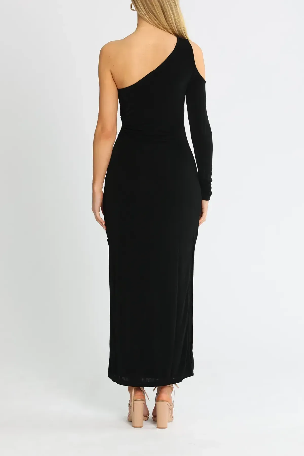 Suboo Beth One Shoulder Maxi Dress in Black Size 12 - Image 3