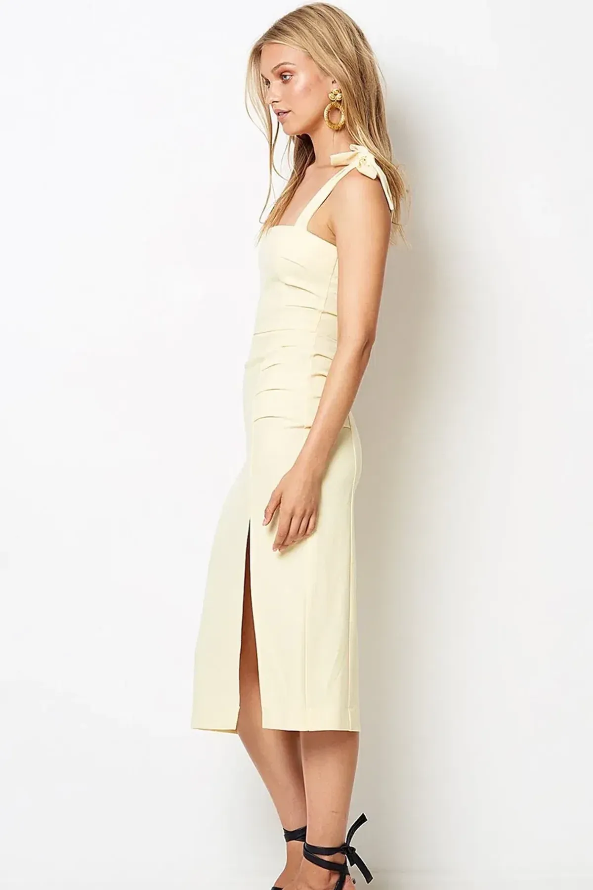 Bec & Bridge Bonita Tie Dress Yellow Size 8 - Image 3