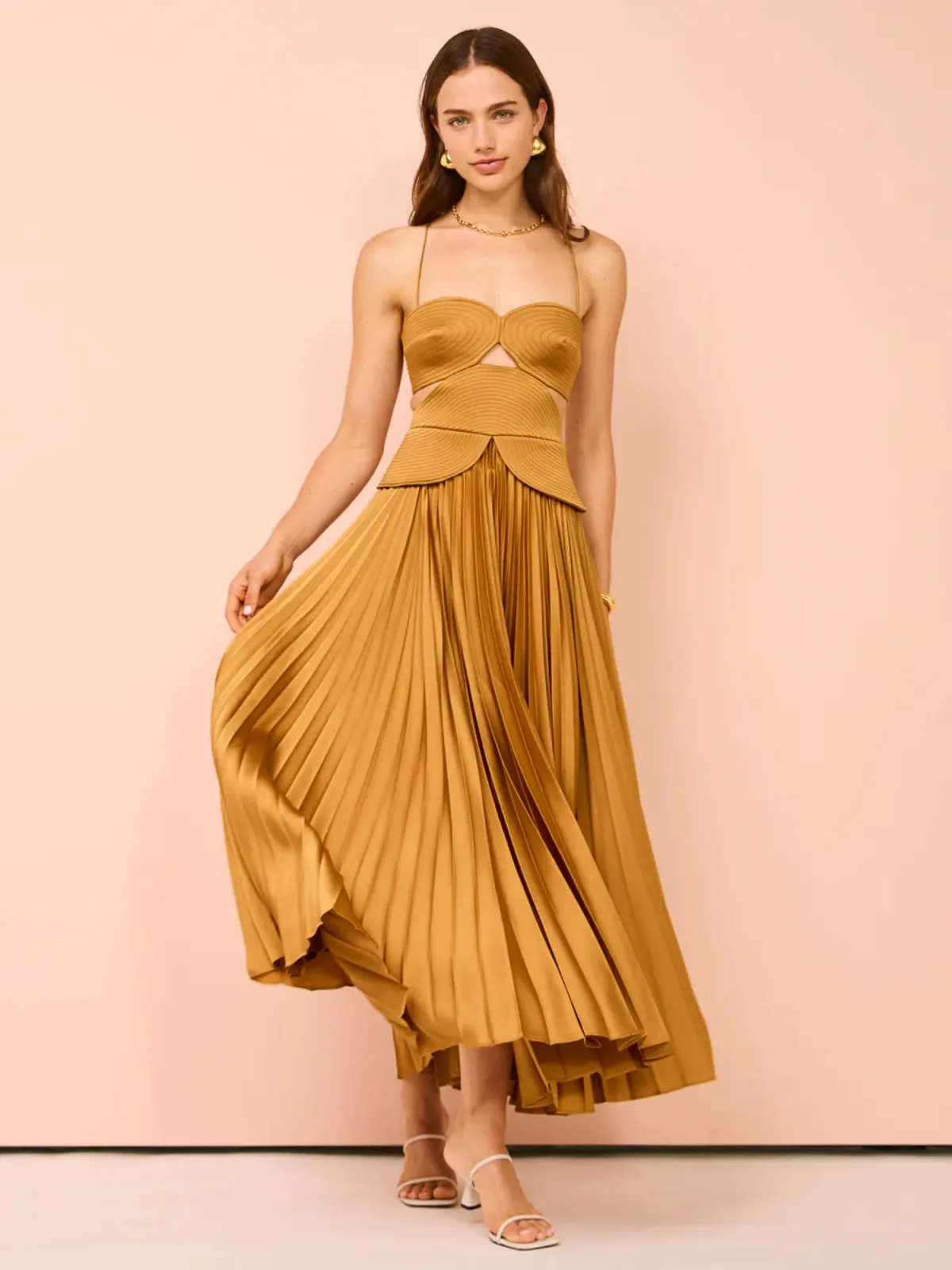 Acler Atholton Midi Dress in Savannah Size AU 8 - Image 1