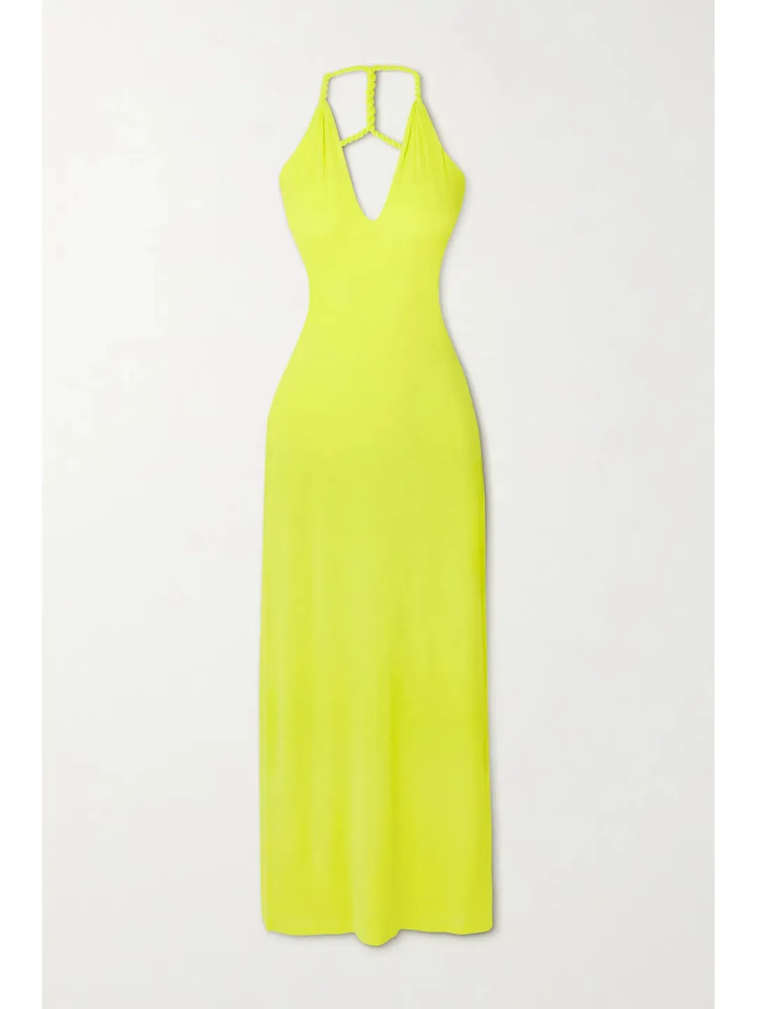 Dion Lee V Neck Rope Dress Yellow Size AU 6 for rent on The Volte - main image