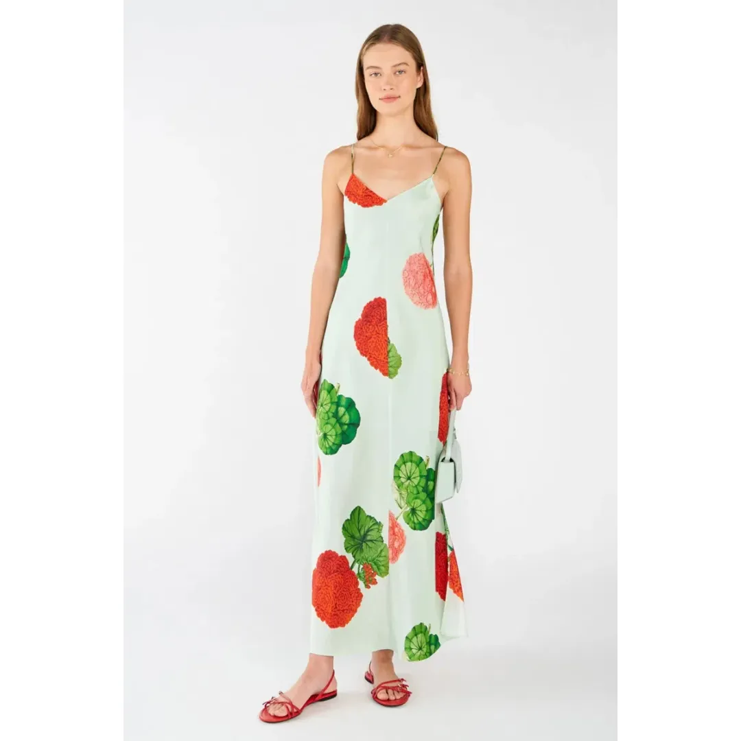 Oroton Posie Garden Print Slip Dress Floral Size AU 16 for rent on The Volte - main image