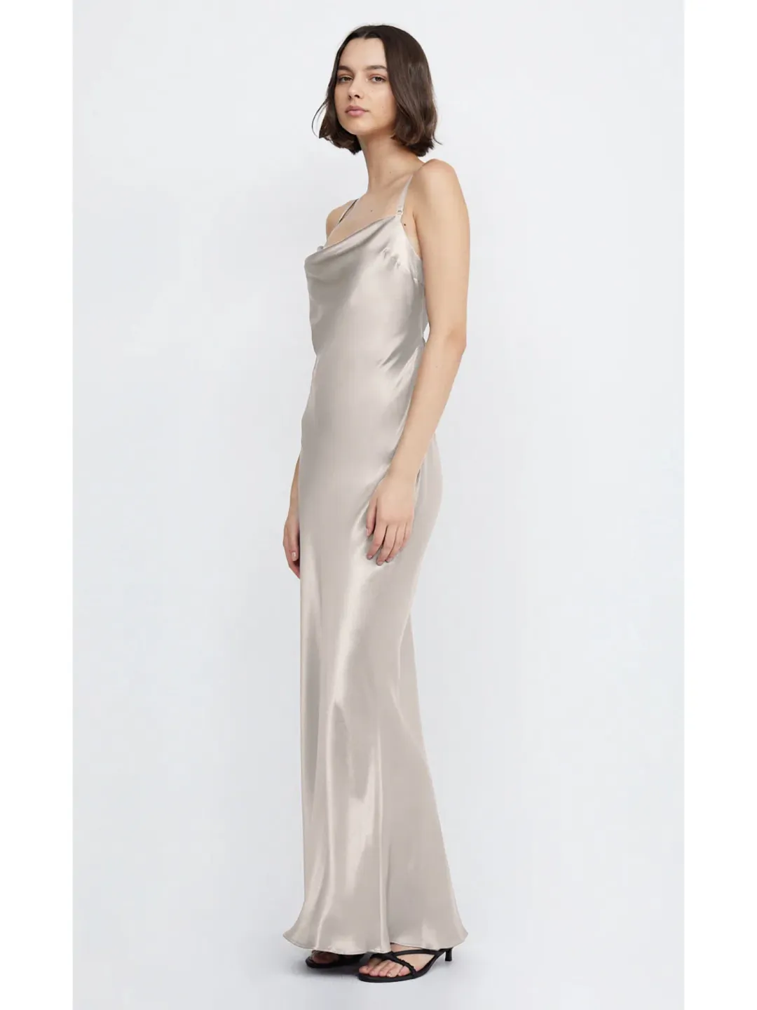 Bec & Bridge Malia Maxi Dress Smoke Taupe Size AU 10 for rent on The Volte - main image