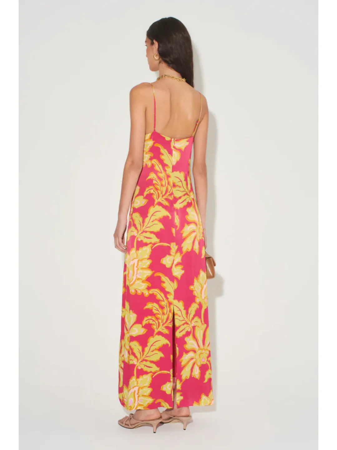 Hansen & Gretel Alchemy Dress in Fuschia Fern Print Size Small / AU 8 for rent on The Volte - main image