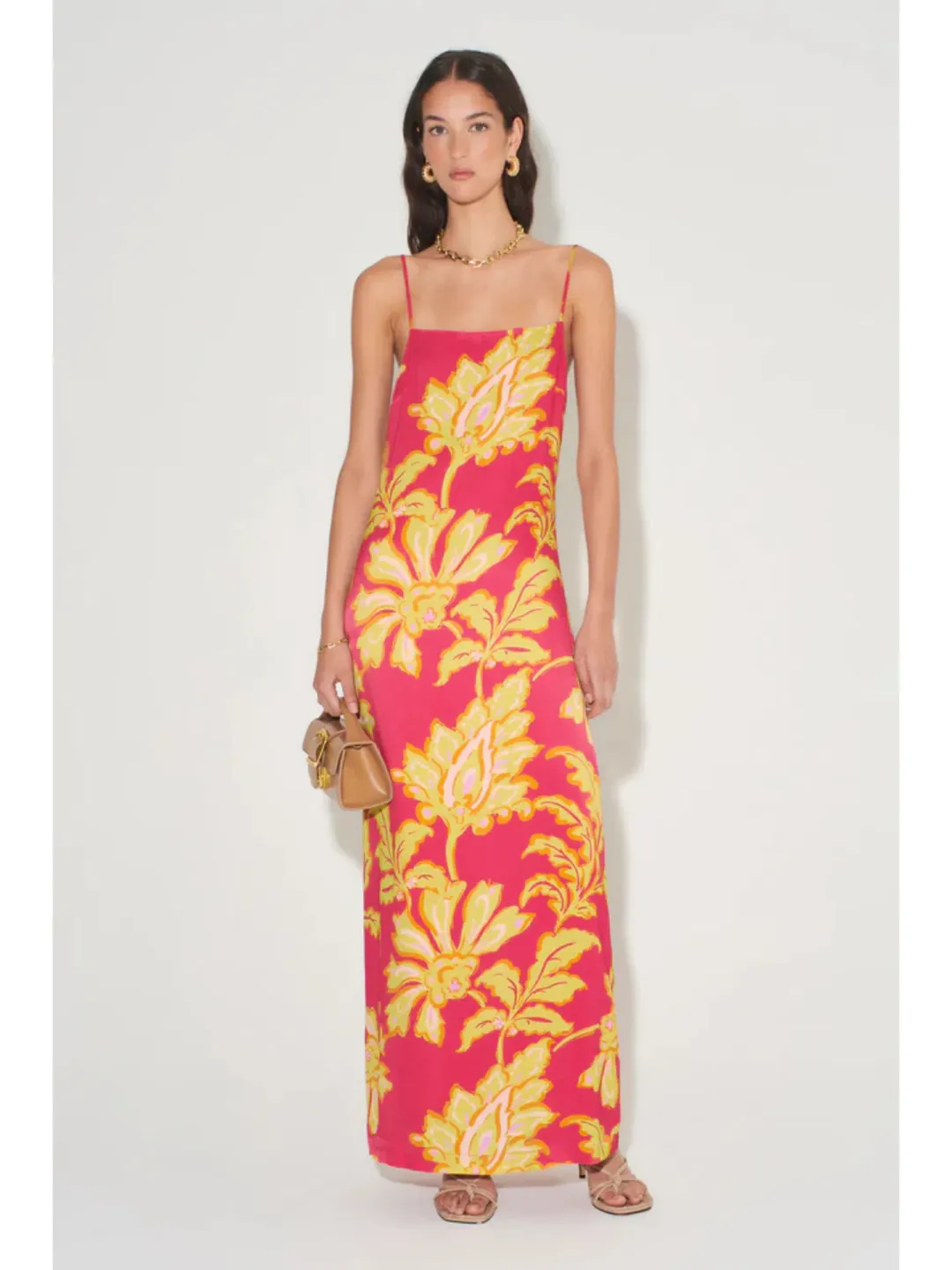 Hansen & Gretel Alchemy Dress in Fuschia Fern Print Size Small / AU 8 for rent on The Volte - main image