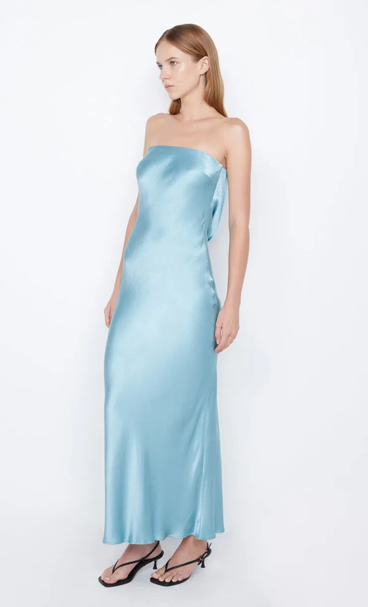 Bec & Bridge Moondance Strapless Dress Sea Spray Size 8 - Image 3