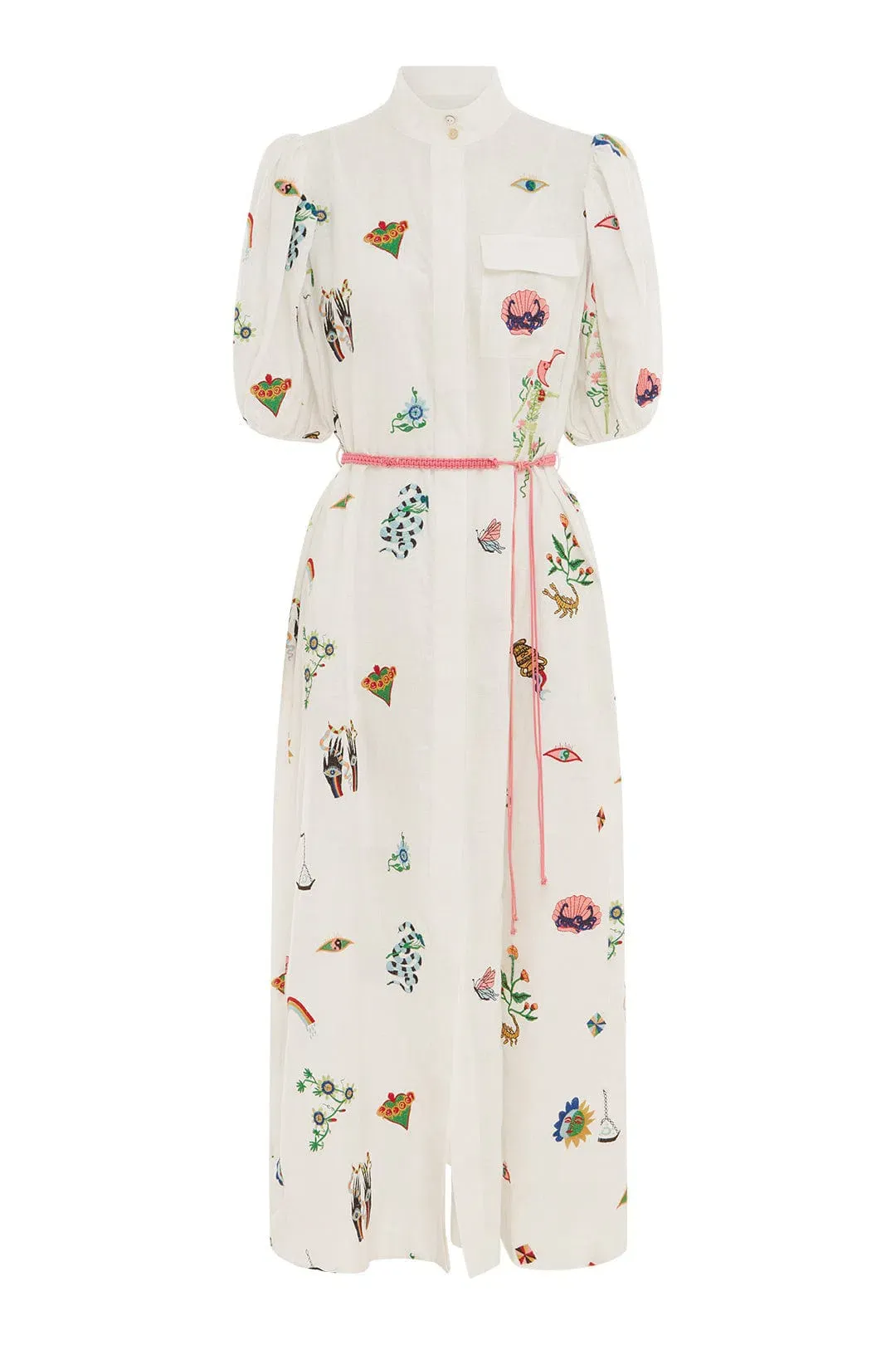 Alemais Atticus Embroidered Shirtdress Print Size 14 for rent on The Volte - main image