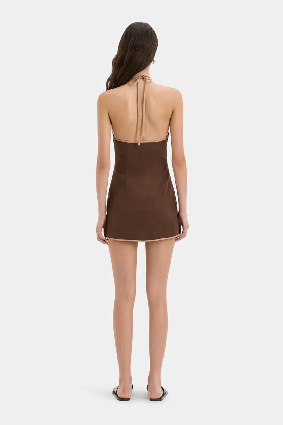 Sir the Label Affogato Twist Mini Dress Chocolate Size 1/Au 8 - Image 5