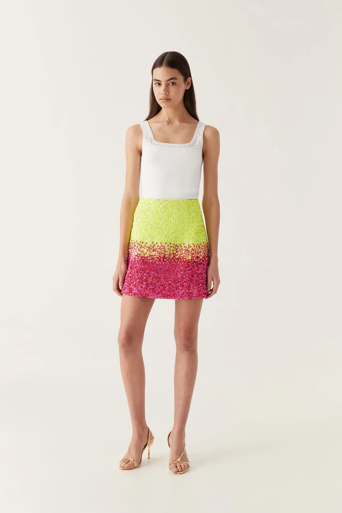 Aje Calypso Ombré Mini Skirt Multi Size 8 - Image 1