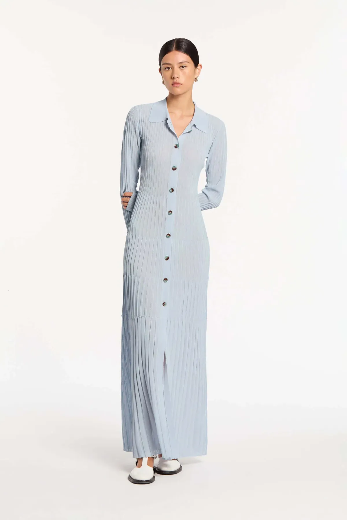Sir the Label Eva Buttoned Maxi Dress Ice Blue Size 1 / AU 8 - Image 1