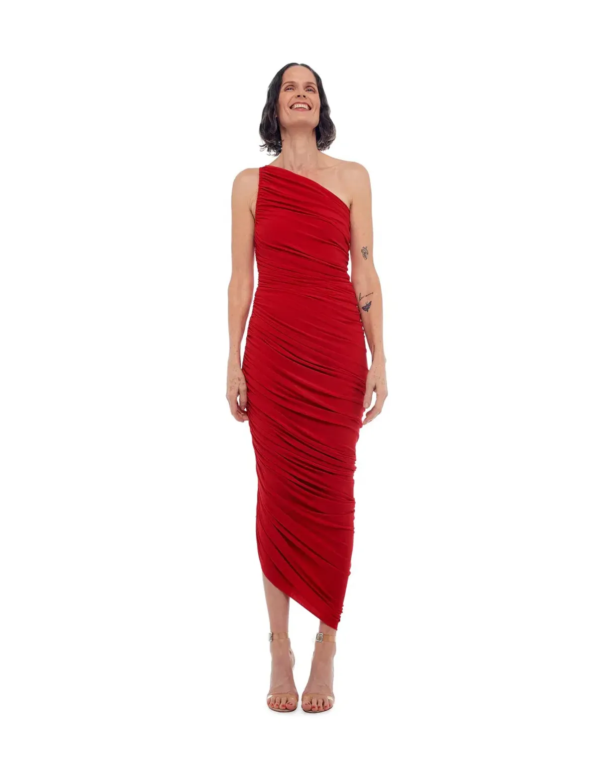 Norma Kamali Diana Gown Red Size 8 - Image 1