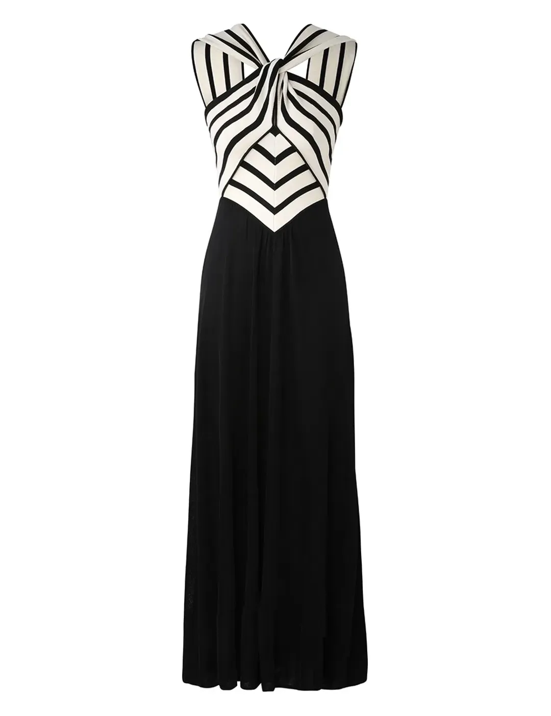 Zimmermann The Natura Halter Neck Midi Dress in Chevron Size 0/Au 8  for rent on The Volte - main image
