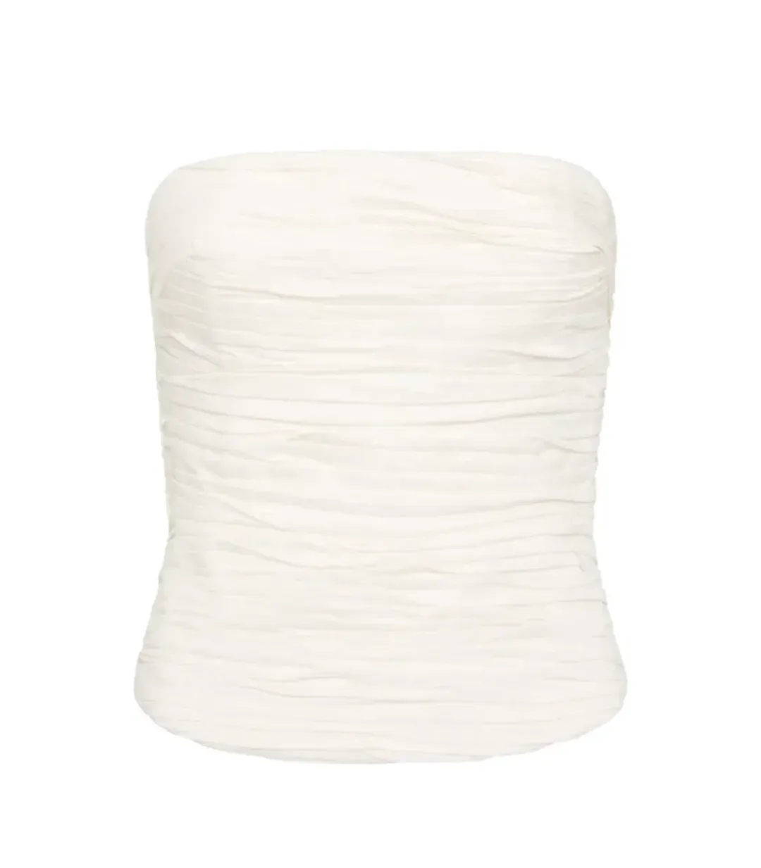 Aje Sunbeam Ruched Bustier and Cosmos Tiered Maxi Skirt Set Ivory Size 6 for rent on The Volte - main image