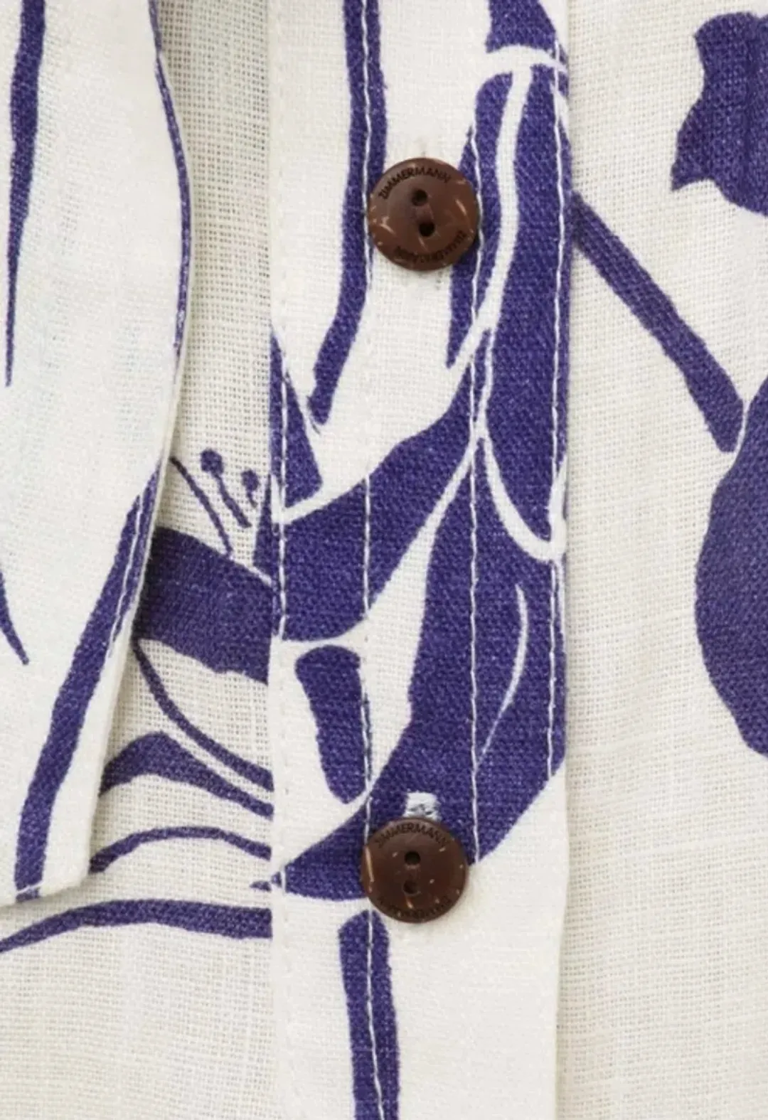 Zimmermann Acadian Cuffed Playsuit Ivory/Blue Floral Size 0 / AU 8 for rent on The Volte - main image