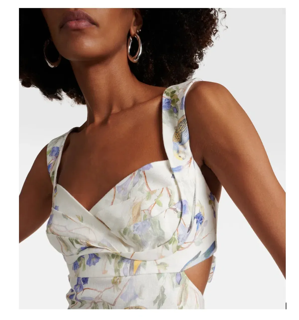 Zimmermann Natura Midi Dress in Blue Birds Size 0P / AU 6 - Image 5