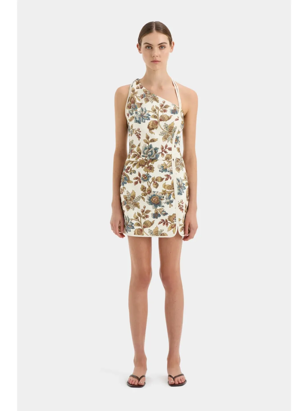 Sir the Label Eleanora Asymmetric Mini Dress in Viola Print Size 1 / AU 8 for rent on The Volte - main image