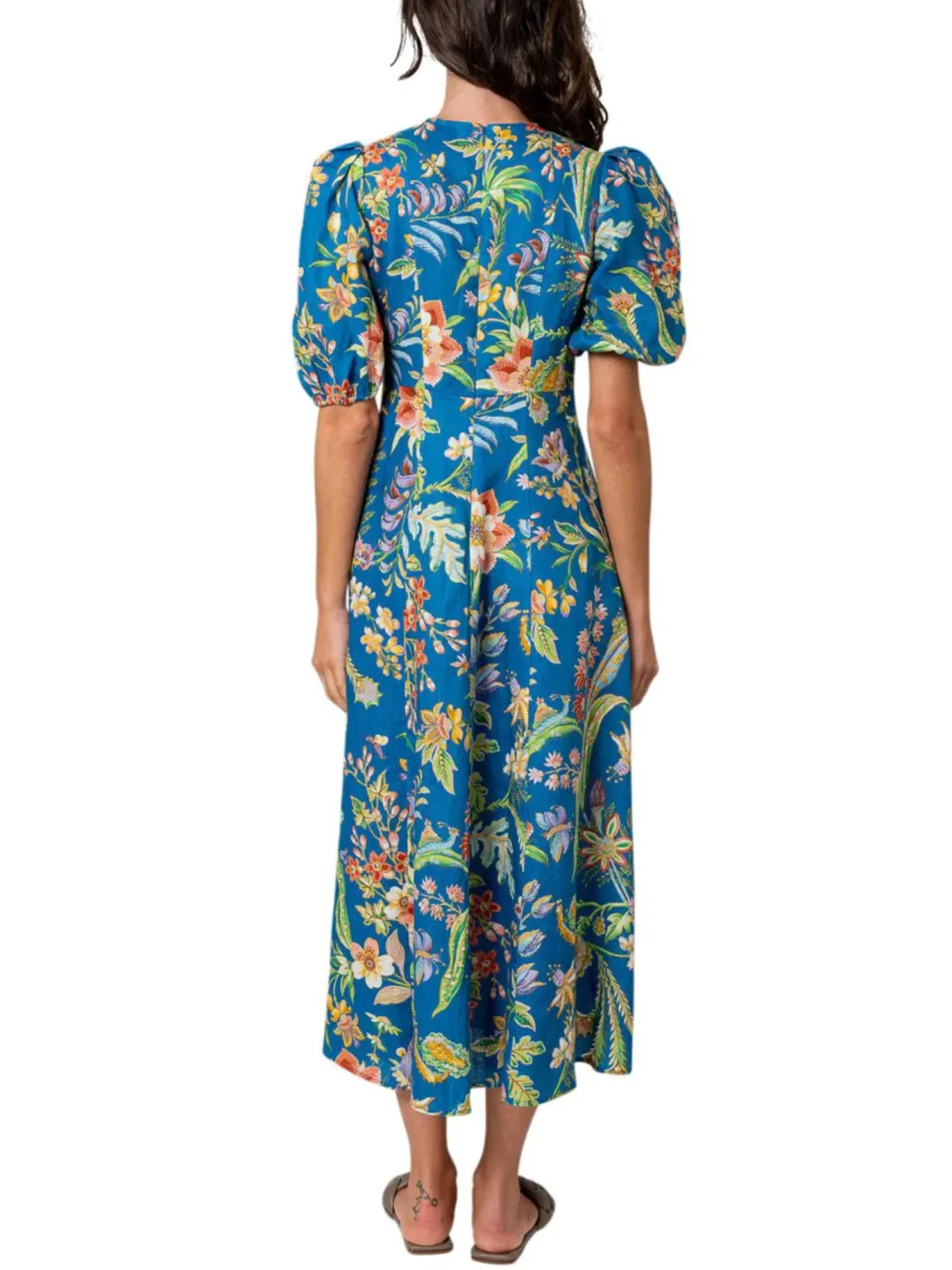 Alemais June Midi Dress in Indigo Size AU 10 for rent on The Volte - main image