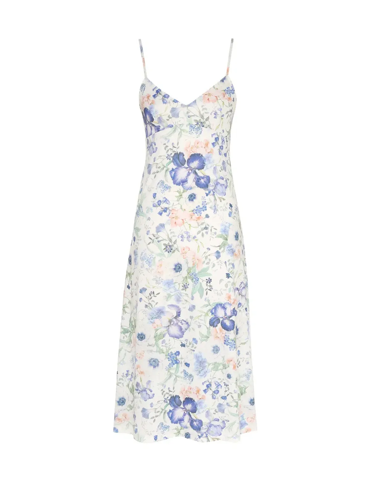 Zimmermann Natura Tubular Midi Dress Blue Garden Floral Size 4 / AU 16 - Image 4