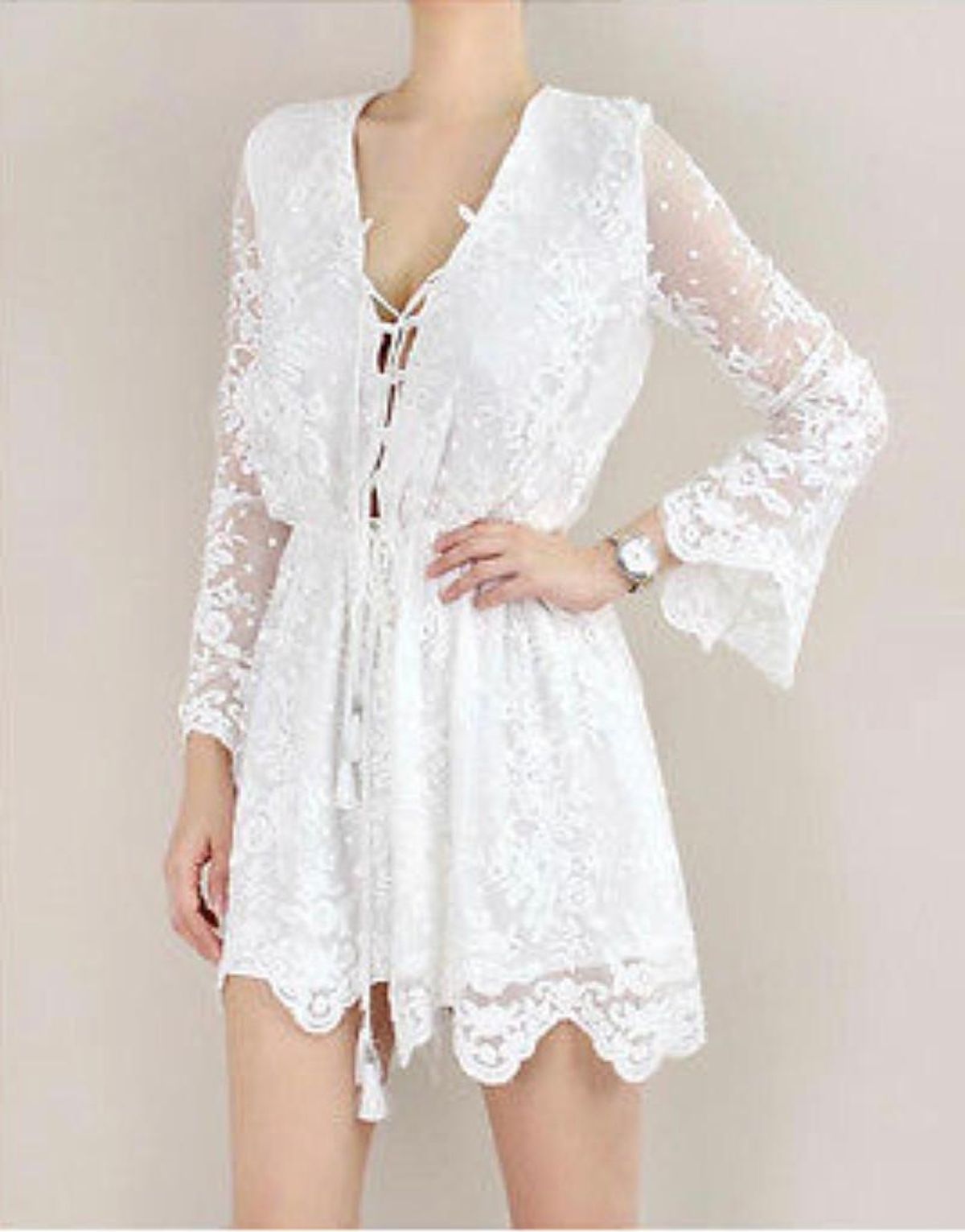 Zimmermann Roza Silk Veil Playsuit White Size 0 / AU 8 - Image 5