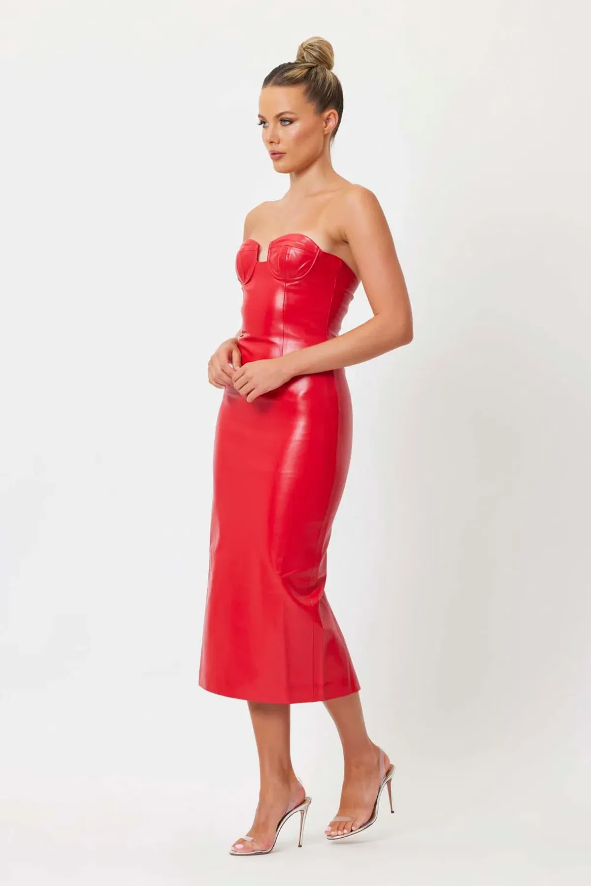 Bianca and Bridgett Kylie Midi Dress Red Size 6 - Image 4
