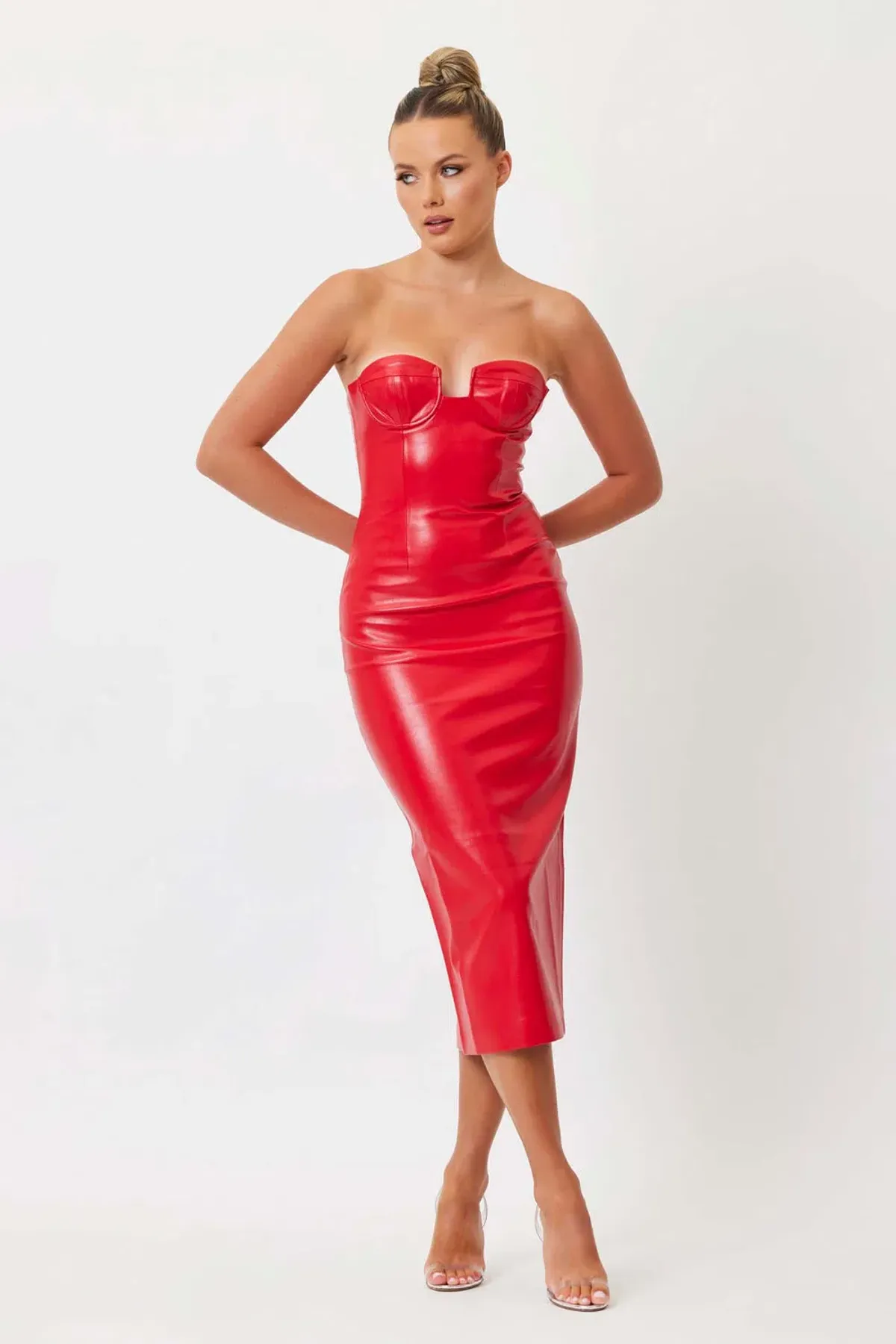 Bianca and Bridgett Kylie Midi Dress Red Size 6 - Image 1