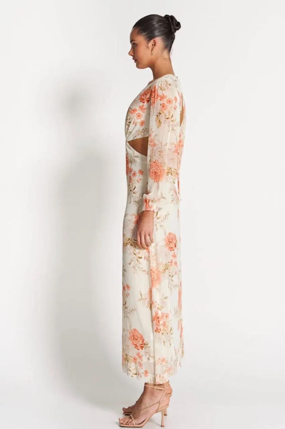 Sophia The Label Sara Open Back Midi Dress Rose White Size 8 - Image 2