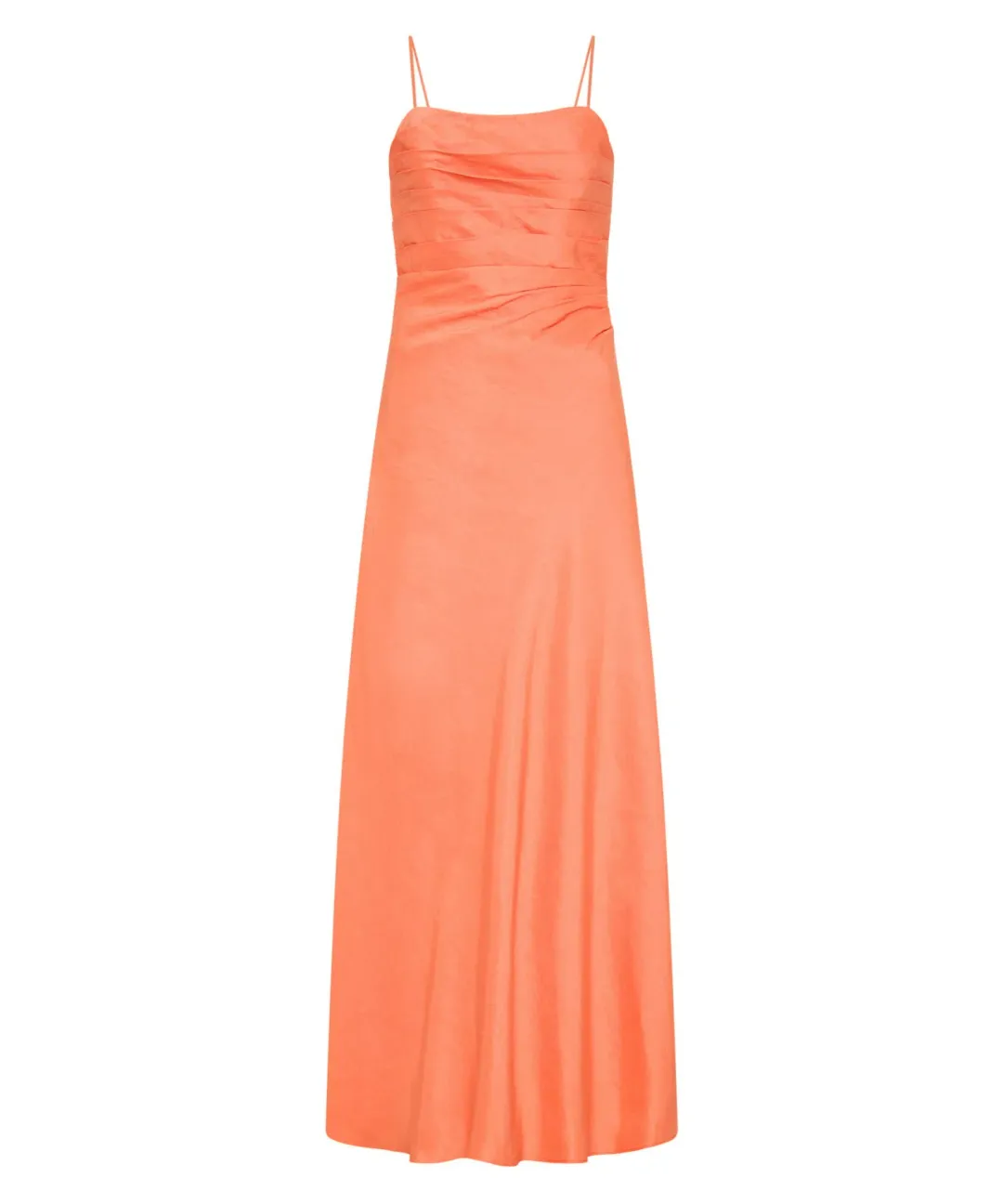 Aje Clarice Draped Maxi Dress in Sunset Orange Size AU 12 for rent on The Volte - main image
