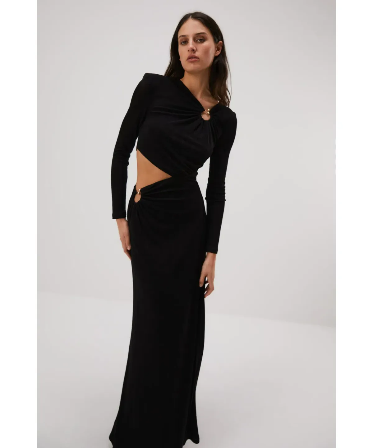 Misha Akari Floor Length Gown Black Size 6/XS - Image 2