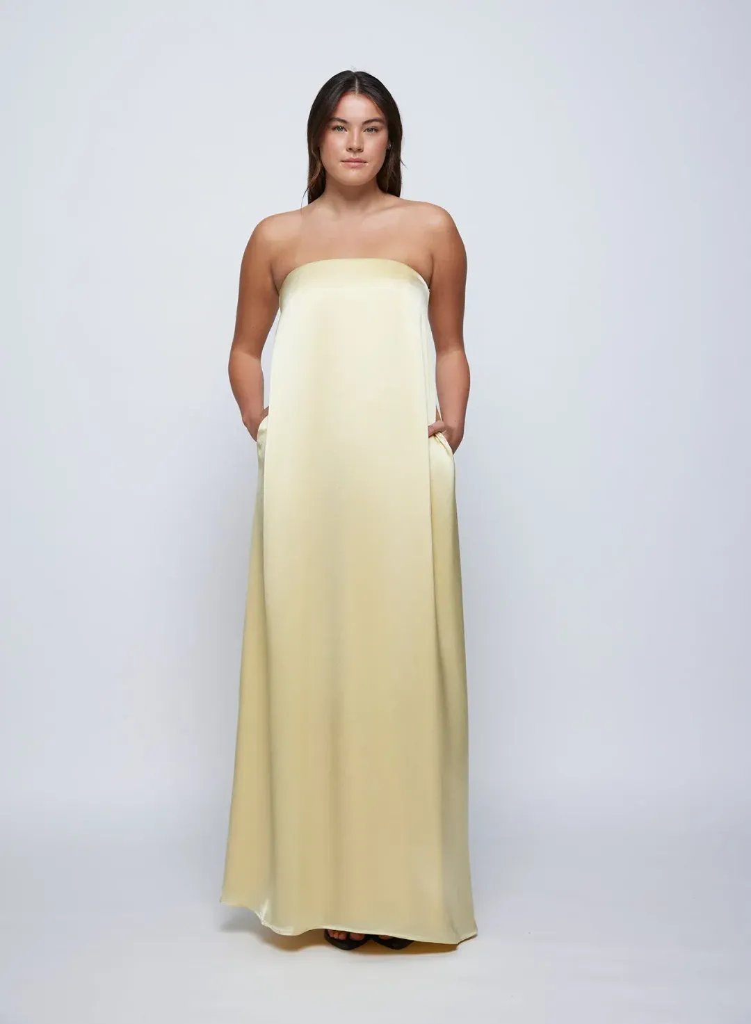 Anna Quan Delfina Dress Champagne Size AU 10 for rent on The Volte - main image