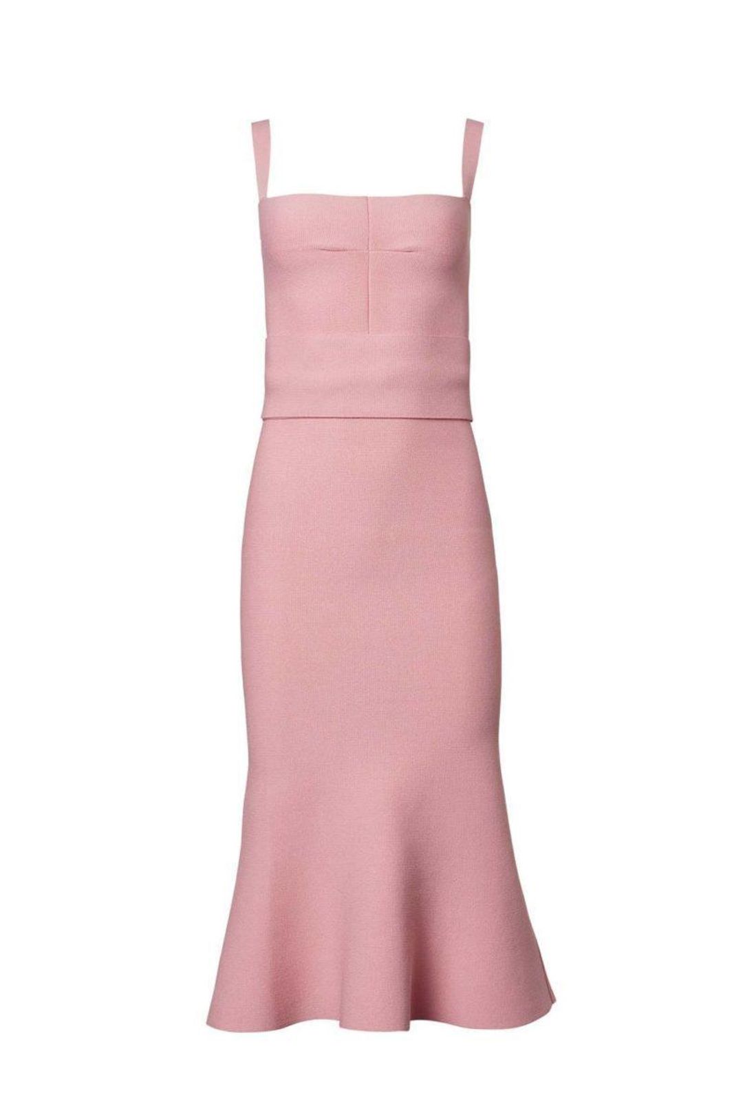 Scanlan Theodore Crepe Knit Bralette Dress Pink Size S / Au 8 for rent on The Volte - main image