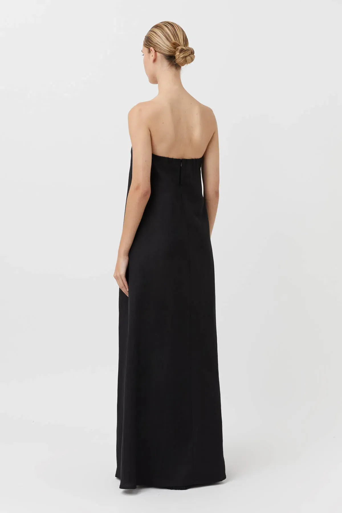 Camilla and Marc Honora Strapless Dress Black Size 12 - Image 3